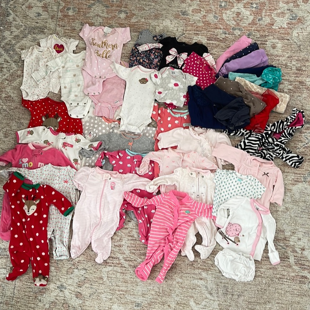 SOLD-Newborn baby girl bundle